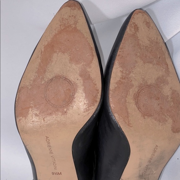 Adrienne Vittadini Black Leather High Heel Booties - Picture 9 of 10